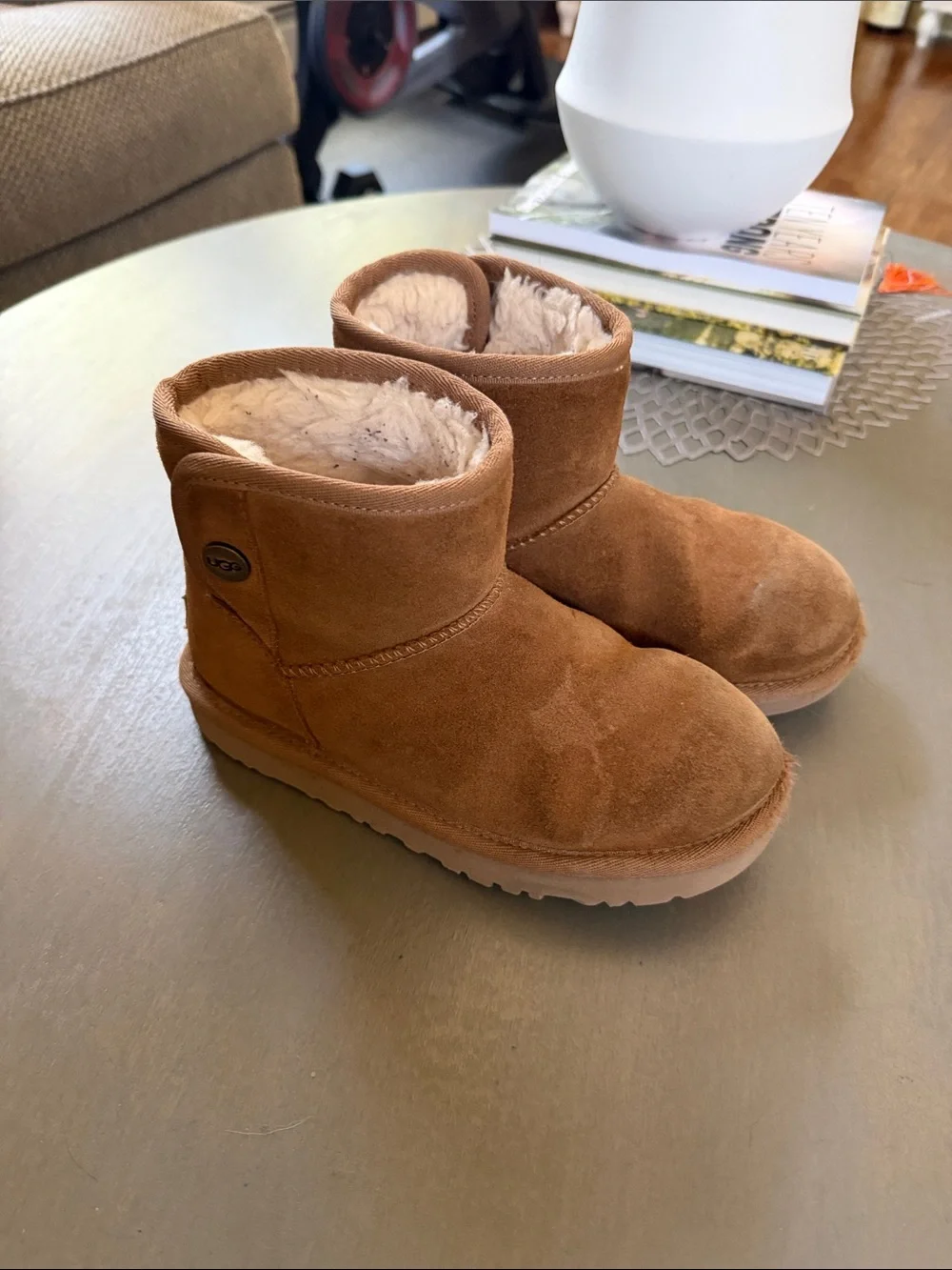 UGG Kids Classic Mini Suede Boots - Chestnut